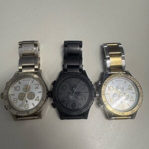 Nixon 51-30 Chrono Watch Set in Black, Silver, and Gold